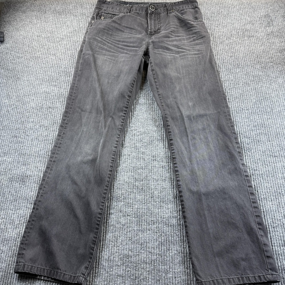 JACK & JONES Jeans Mens 36x31 Gray Straight‎ Leg Denim 5-Pocket Casual Pants
